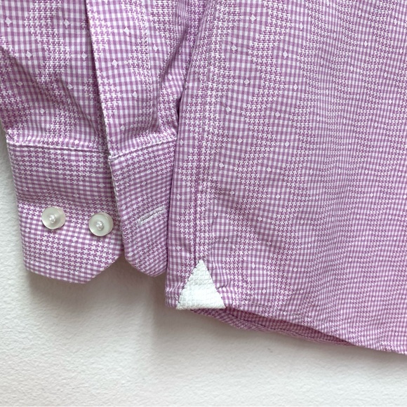 Robert Graham Boys Small 8 Button Down Dress Shirt Light Purple Gingham Check‎ - Picture 7 of 13